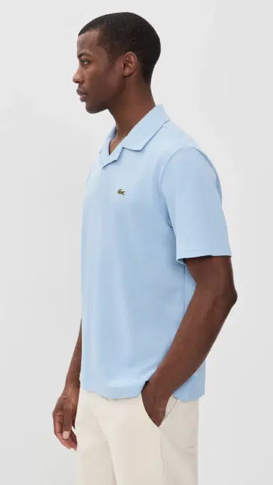 Lacoste Linen Johnny Polo Shirt Chambray | Thumbnail 4 Lacoste Linen Johnny Polo Shirt Chambray | Thumbnail 4