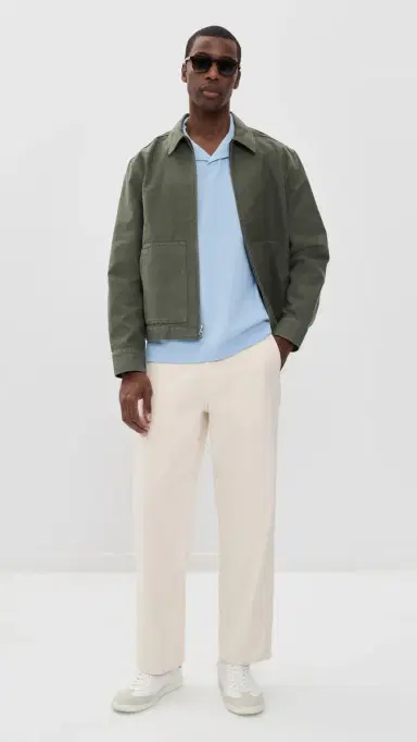 Lacoste Linen Johnny Polo Shirt Chambray | Thumbnail 5 Lacoste Linen Johnny Polo Shirt Chambray | Thumbnail 5