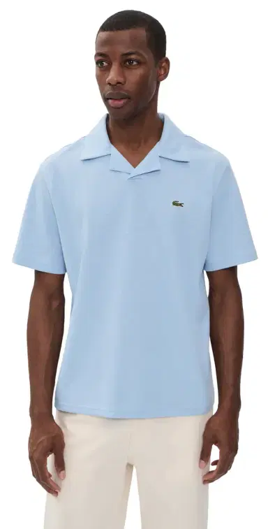 Lacoste Linen Johnny Polo Shirt Chambray | Thumbnail 1 Lacoste Linen Johnny Polo Shirt Chambray | Thumbnail 1