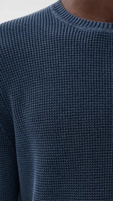 Faherty unwashed Crew Neck Sweater Blue Nights | Thumbnail 6