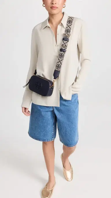 Tory Burch Mini Miller Crossbody Bag Tory Navy One Size | Thumbnail 3