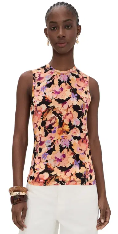 Ulla Johnson Ines Jersey Top Night Bloom | Thumbnail 1 Ulla Johnson Ines Jersey Top Night Bloom | Thumbnail 1