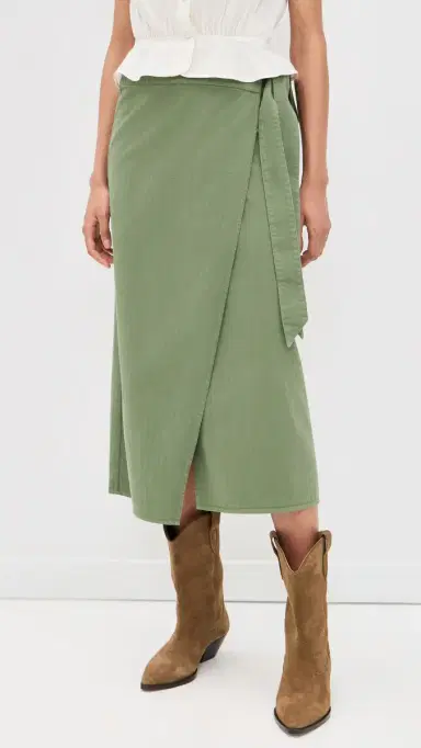 The Great. THE GREAT. The Wrap Skirt Classic Army | Thumbnail 2 The Great. THE GREAT. The Wrap Skirt Classic Army | Thumbnail 2