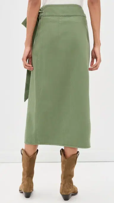 The Great. THE GREAT. The Wrap Skirt Classic Army | Thumbnail 3 The Great. THE GREAT. The Wrap Skirt Classic Army | Thumbnail 3