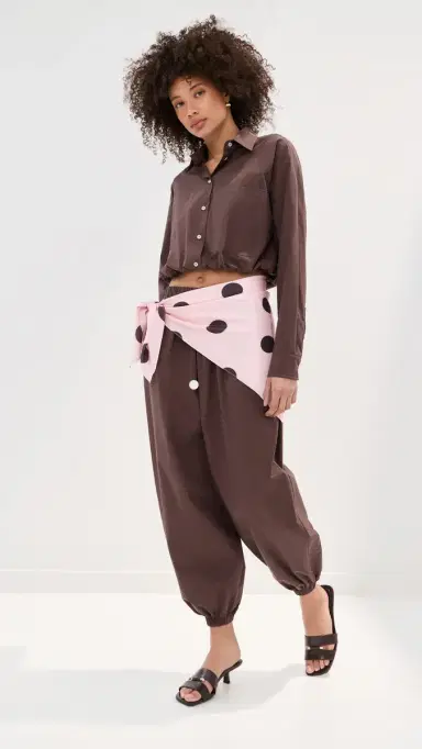 LE BOP Wylie Button Down Shirt Brown S | Thumbnail 5 LE BOP Wylie Button Down Shirt Brown S | Thumbnail 5