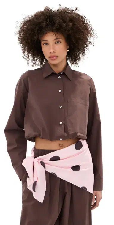 LE BOP Wylie Button Down Shirt Brown S | Thumbnail 1 LE BOP Wylie Button Down Shirt Brown S | Thumbnail 1