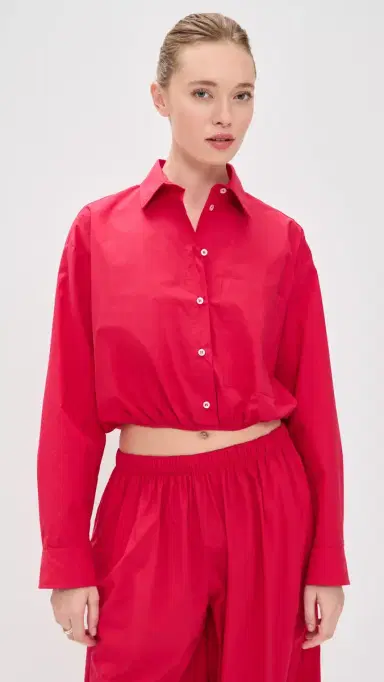 LE BOP Wylie Button Down Shirt Red L | Thumbnail 2 LE BOP Wylie Button Down Shirt Red L | Thumbnail 2