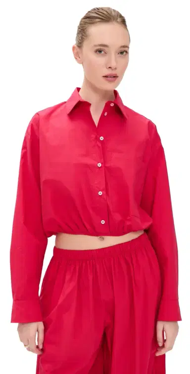 LE BOP Wylie Button Down Shirt Red L | Thumbnail 1 LE BOP Wylie Button Down Shirt Red L | Thumbnail 1