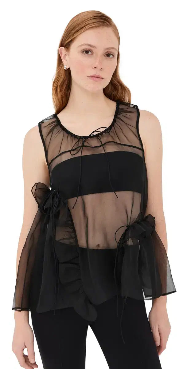 Silk Organza Orsalina Top Black