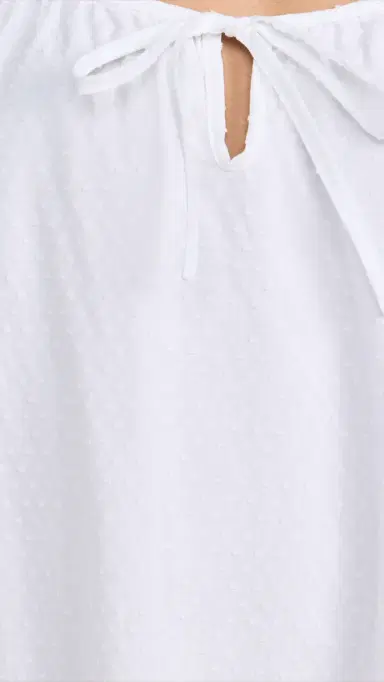 Petite Plume Women's Swiss Dots Nightgown White | Thumbnail 6 Petite Plume Women's Swiss Dots Nightgown White | Thumbnail 6