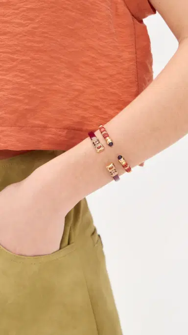 GAS Bijoux Sari Acetate Bracelet Orange One Size | Thumbnail 3