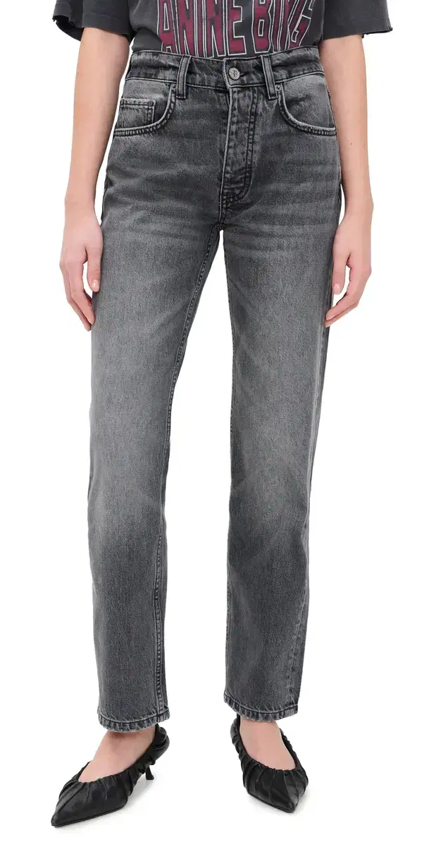 ANINE BING Kate Jeans Washed Grey