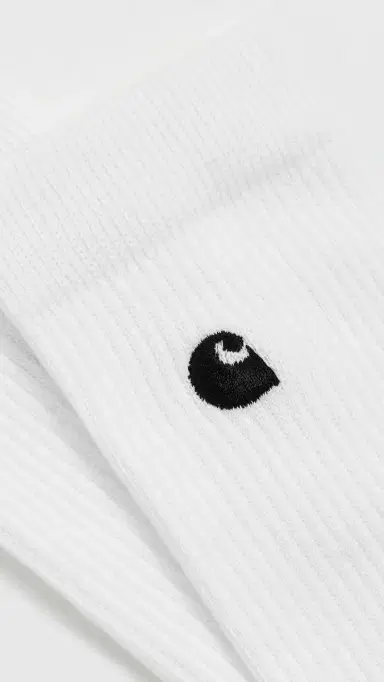 Carhartt WIP Madison Socks 2 Pack White/Black | Thumbnail 3
