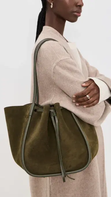 Proenza Schouler Large Ruched Tote In Soft Suede | Thumbnail 3