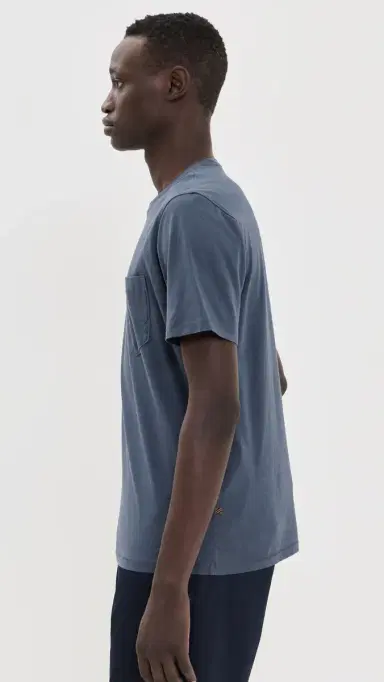 Billy Reid Washed Tee Navy M | Thumbnail 4