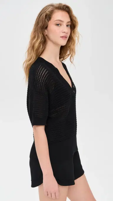Varley Callie Knit Top Black S | Thumbnail 4
