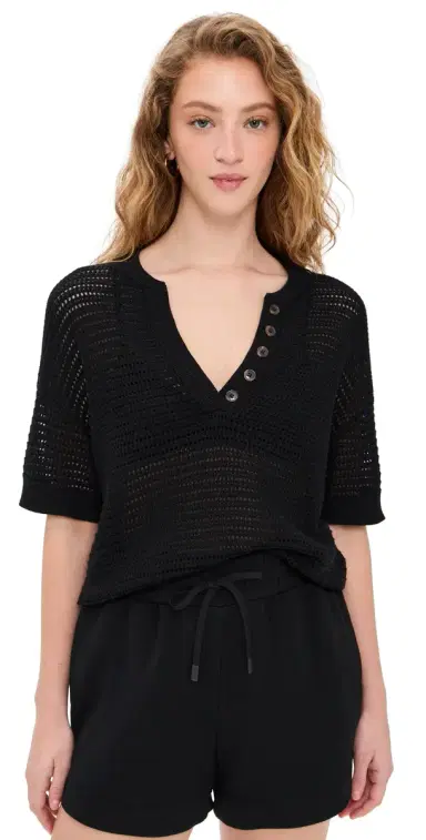 Varley Callie Knit Top Black S | Thumbnail 1