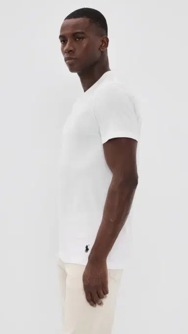 Polo Ralph Lauren Underwear Classic Fit Cotton Crew Tee 3 Pack White L | Thumbnail 4