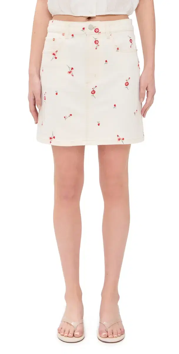 Burbank Skirt Ecru Romantic Floral