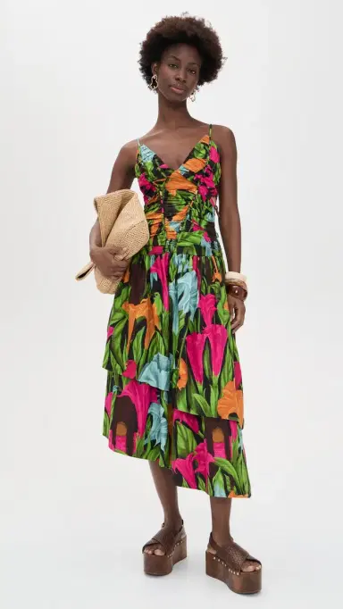 FARM Rio ujeres Y Flores Dress ujeres y Flores Black | Thumbnail 2