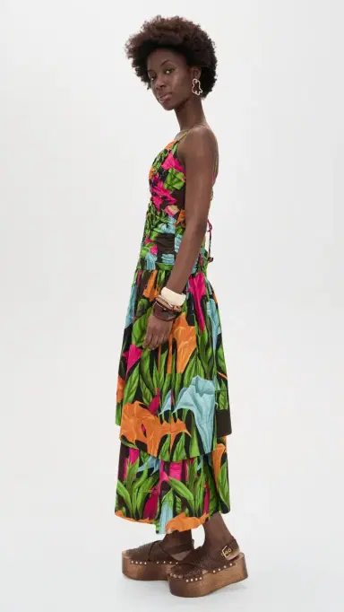 FARM Rio ujeres Y Flores Dress ujeres y Flores Black | Thumbnail 4