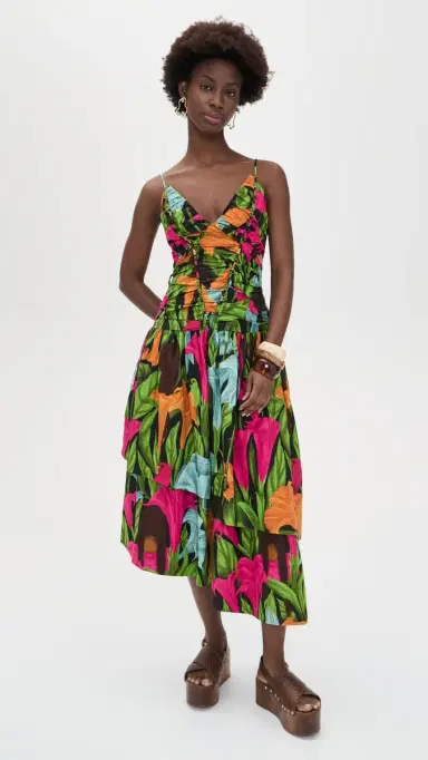 FARM Rio ujeres Y Flores Dress ujeres y Flores Black | Thumbnail 5