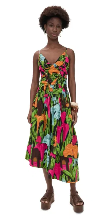 FARM Rio ujeres Y Flores Dress ujeres y Flores Black | Thumbnail 1