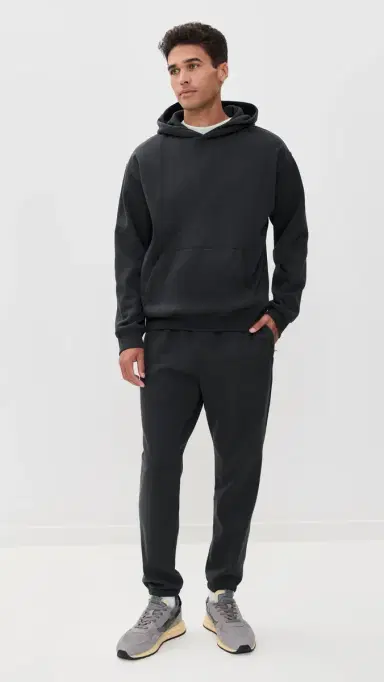 Beyond Yoga Classic Fleece Mens Hoodie Slate Brown | Thumbnail 5 Beyond Yoga Classic Fleece Mens Hoodie Slate Brown | Thumbnail 5