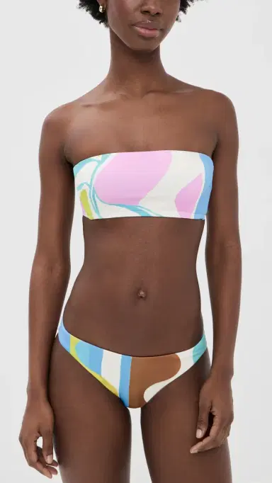 Vitamin A Nala Bandeau Bikini Top Coast Colorblock | Thumbnail 5