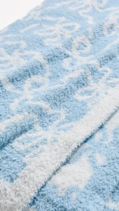 LoveShackFancy Teddy Bow Blanket Blue Moon One Size | Thumbnail 3