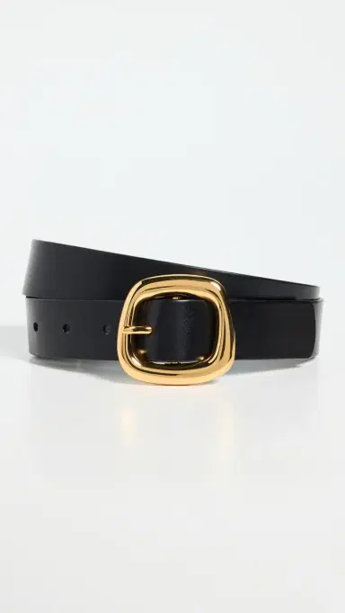 Madewell Sculptural Buckle Belt True Black L | Thumbnail 2