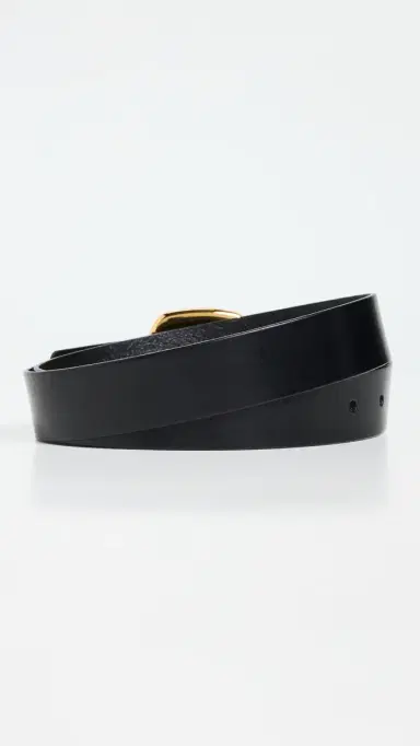 Madewell Sculptural Buckle Belt True Black L | Thumbnail 4