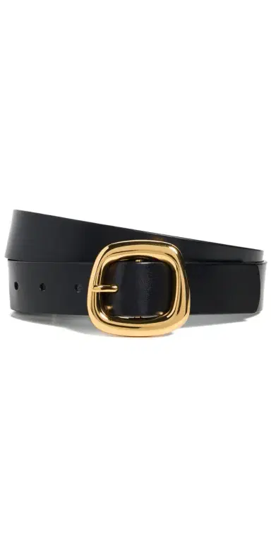 Madewell Sculptural Buckle Belt True Black L | Thumbnail 1