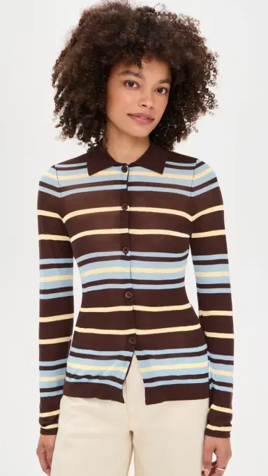ALIGNE Sue-Ellen Sheer Knitted Top Stripe | Thumbnail 2