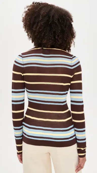 ALIGNE Sue-Ellen Sheer Knitted Top Stripe | Thumbnail 3