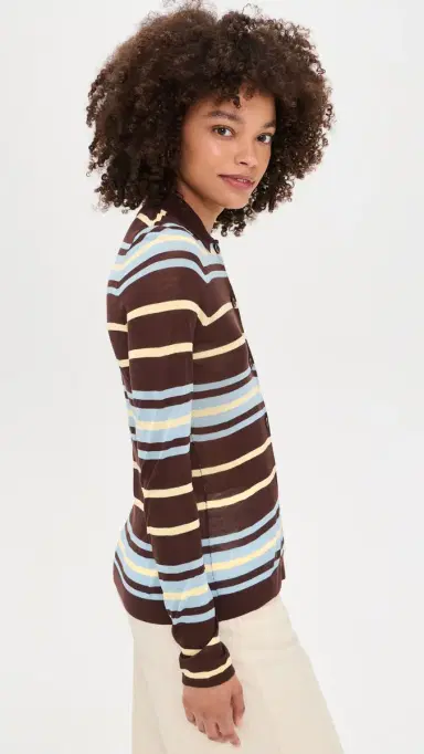ALIGNE Sue-Ellen Sheer Knitted Top Stripe | Thumbnail 4