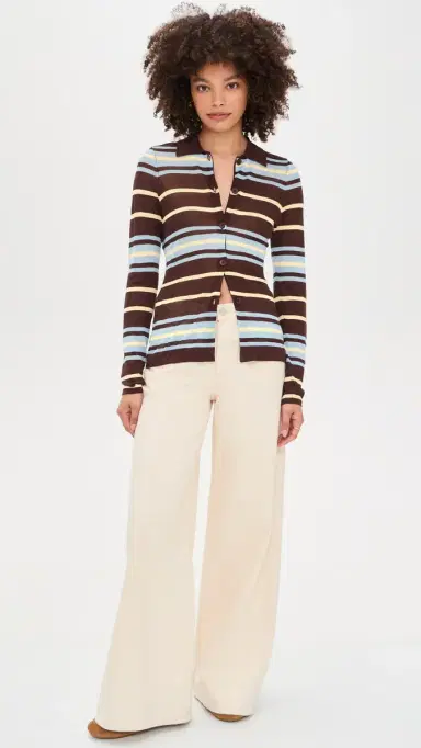 ALIGNE Sue-Ellen Sheer Knitted Top Stripe | Thumbnail 5