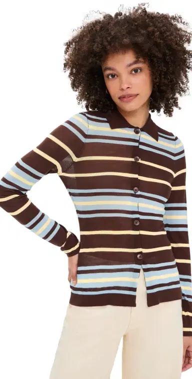 ALIGNE Sue-Ellen Sheer Knitted Top Stripe | Thumbnail 1
