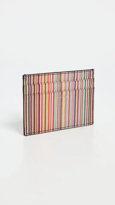 Paul Smith Multi Stripe Card Case Blacks One Size | Thumbnail 2
