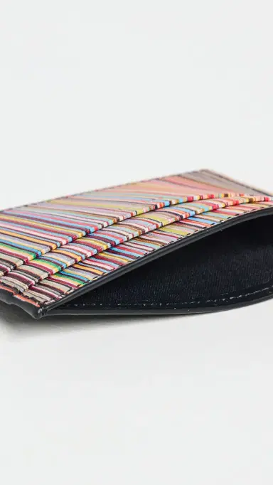 Paul Smith Multi Stripe Card Case Blacks One Size | Thumbnail 5