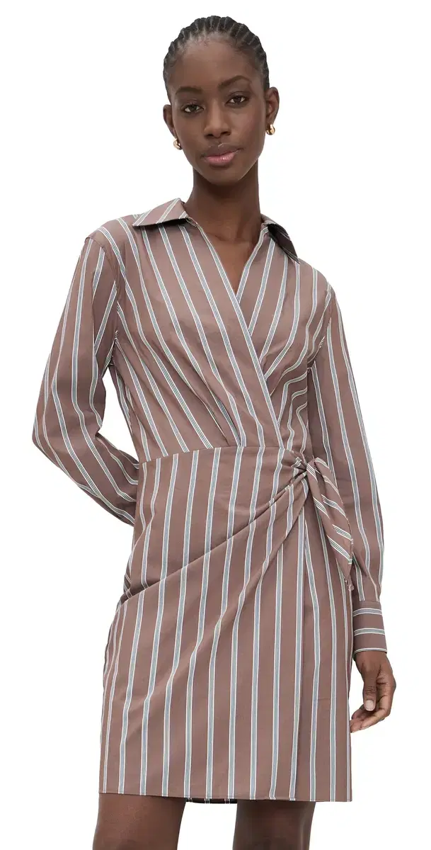 Wrap Dress Brown Multi