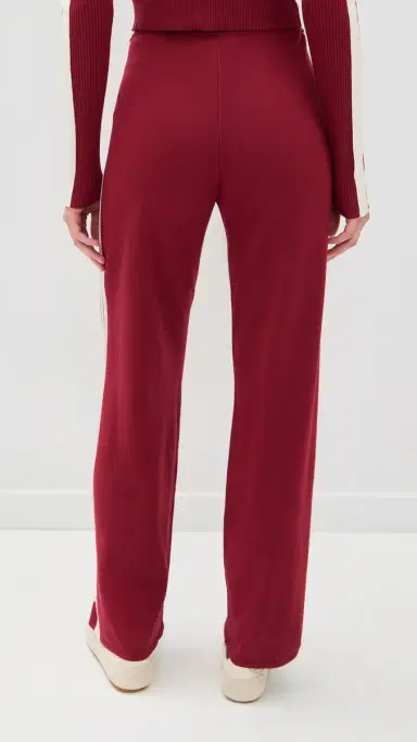 State & Lake Kaia Track Pants Burgundy/White L | Thumbnail 3