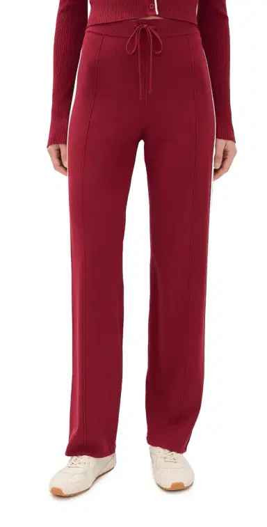 State & Lake Kaia Track Pants Burgundy/White L | Thumbnail 1