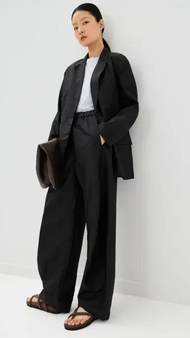 Tibi Crispy Nylon Liam Blazer Black | Thumbnail 2 Tibi Crispy Nylon Liam Blazer Black | Thumbnail 2