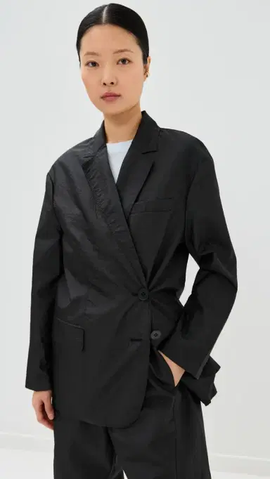 Tibi Crispy Nylon Liam Blazer Black | Thumbnail 3 Tibi Crispy Nylon Liam Blazer Black | Thumbnail 3