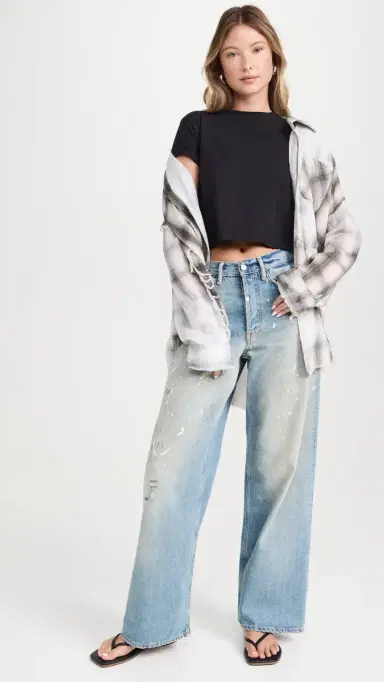 Free People The Perfect Tee Black | Thumbnail 5