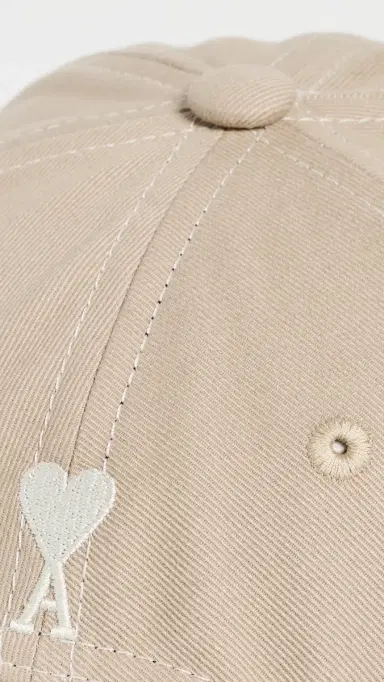 AMI Back Ami De Coeur Cap Beige Taupe One Size | Thumbnail 4 AMI Back Ami De Coeur Cap Beige Taupe One Size | Thumbnail 4