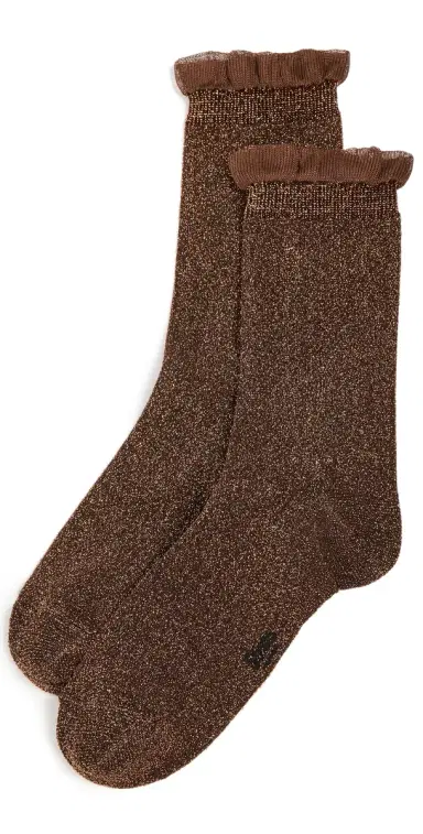 Stems Soft Ruffle Metallic Socks | Thumbnail 1