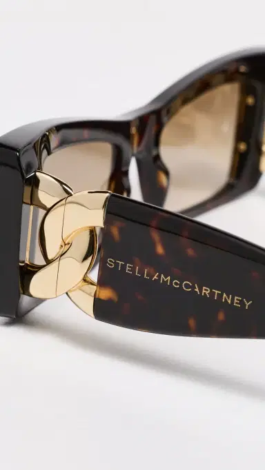 Stella McCartney Falabella Sunglasses Shiny Dark Havana/Gradient Brn One Size | Thumbnail 5 Stella McCartney Falabella Sunglasses Shiny Dark Havana/Gradient Brn One Size | Thumbnail 5