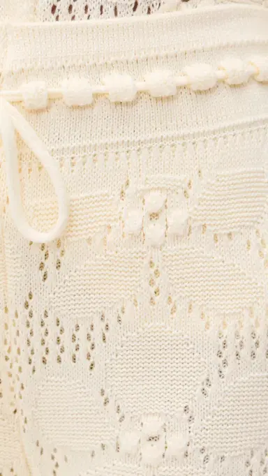 Dress To Floral Crochet Pants Beige Shell M | Thumbnail 6